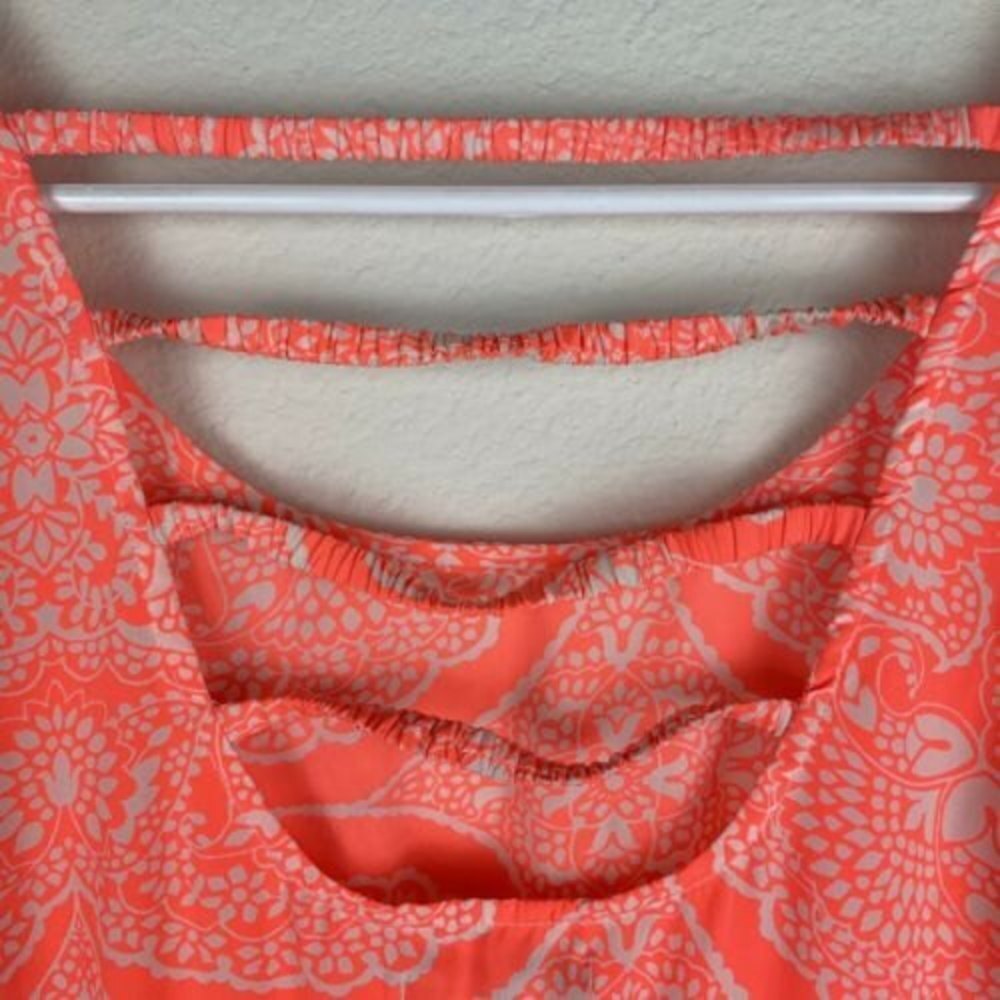 American Eagle Neon Orange Short A- Line‎ Dress Petite Small Bohemian​​​​​​ - Picture 5 of 8